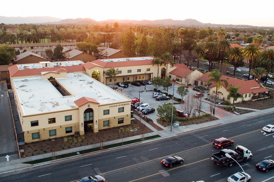 Exterior of the Nursing Annex for California Baptist University's College of Nursing