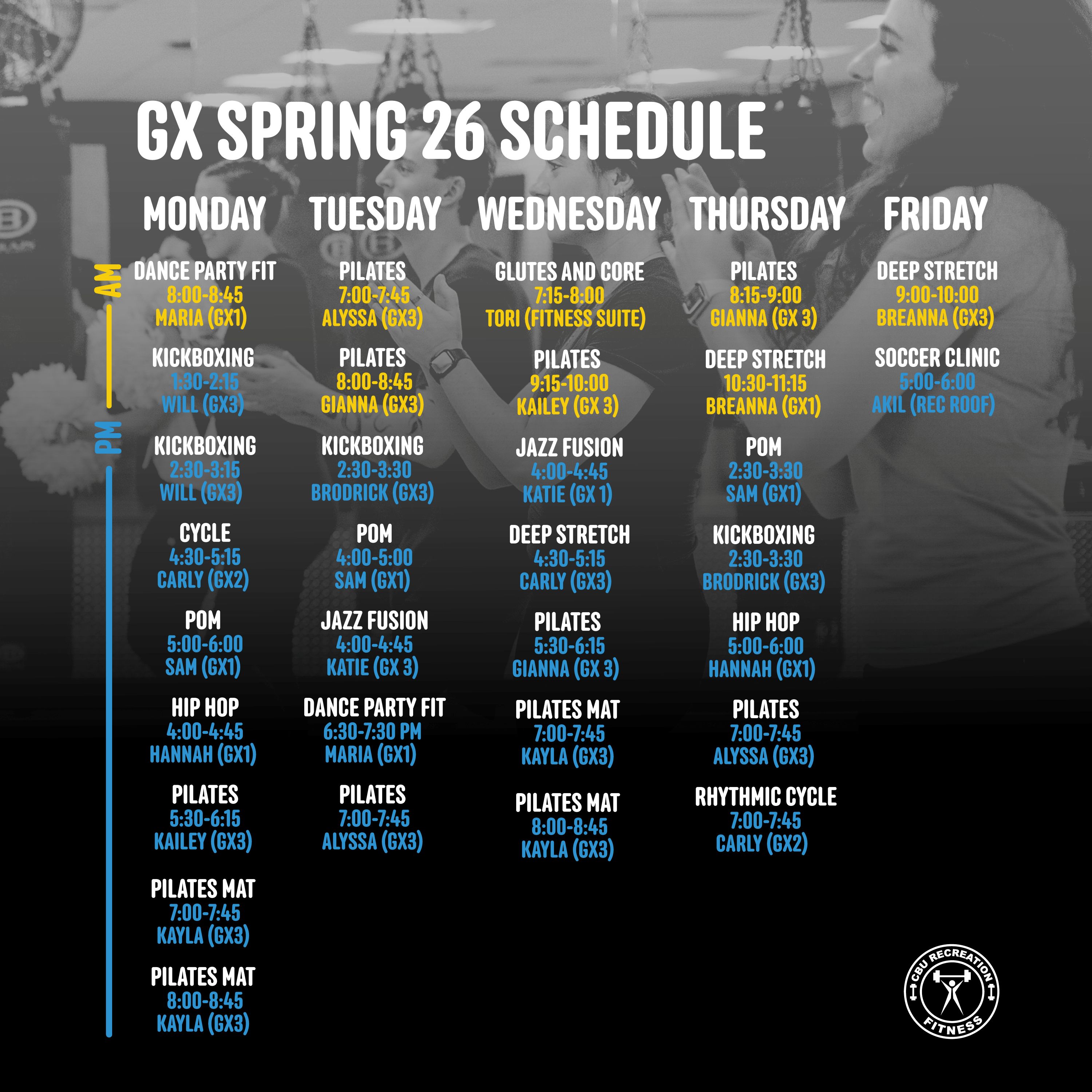 Group Exercise Schedule Group Exercise Schedule