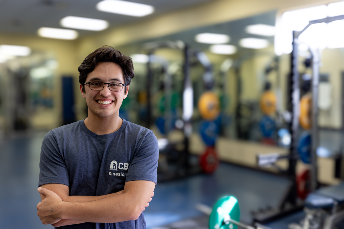 A male CBU student smiling at the camera.