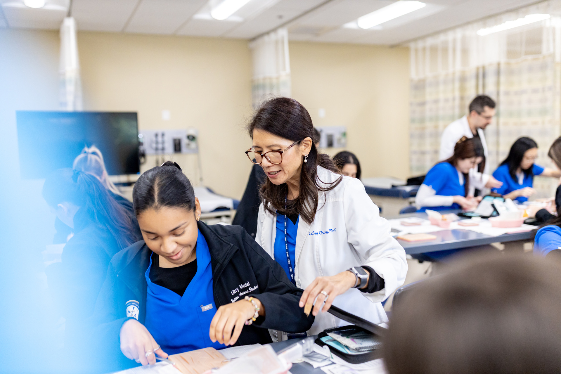 CBU PA students receiving instruction