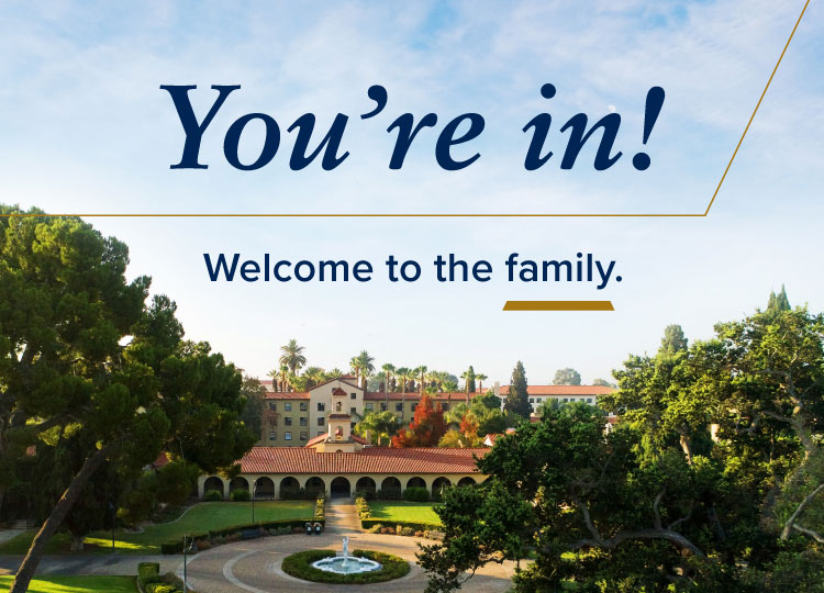 you're in: welcome to the family