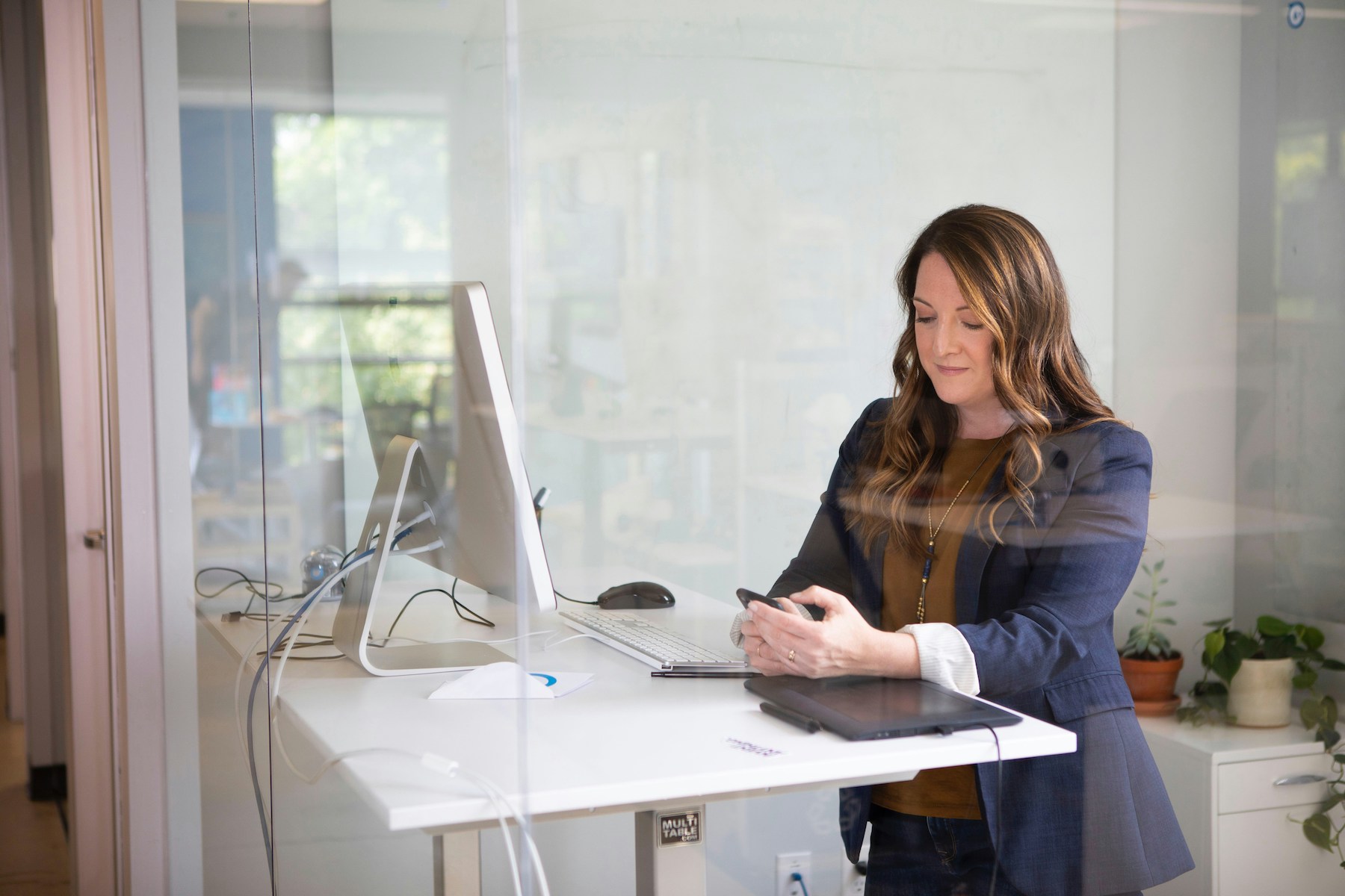 woman working